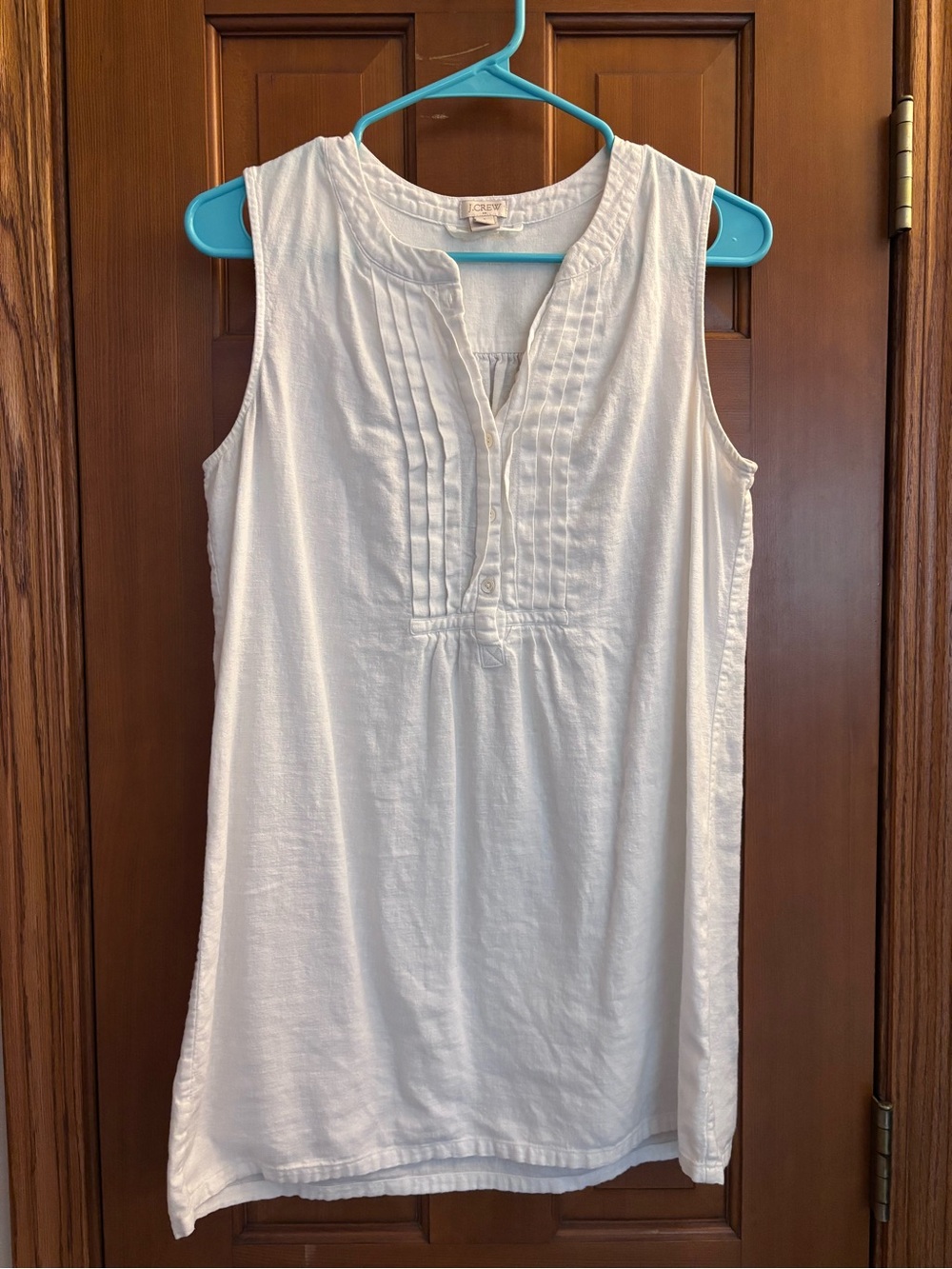 J. Crew Pintuck Linen Blend Tunic/Tank Top/Cover Up
